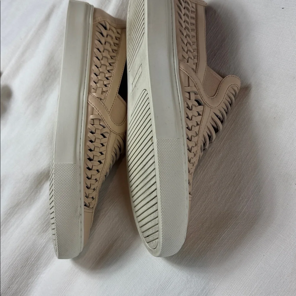 Tory Burch Beige‎ Woven Slip-On Loafers